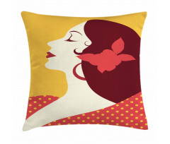 Retro Flamenco Woman Pillow Cover