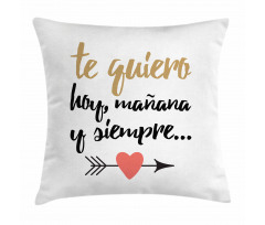Te Quiero Love Words Pillow Cover
