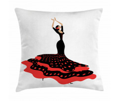 Flamenco Woman Folkloric Pillow Cover