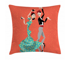 Flamenco Dancers Couple Pillow Cover