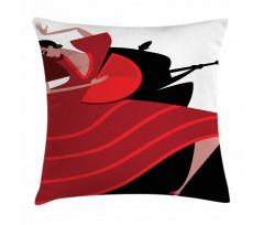 Baile Flamenco Theme Pillow Cover
