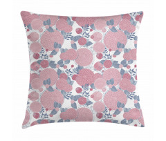 Modern Round Flowers Pillow Cover