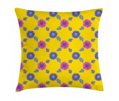 Mosaic Flower Pattern Pillow Cover