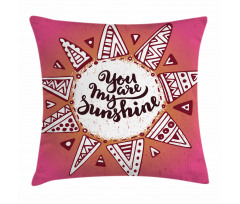 Sun Motif Pillow Cover