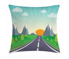 Road Trip Forest Pillow Cover