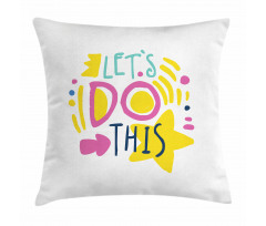 Lets Do This Words Pillow Cover