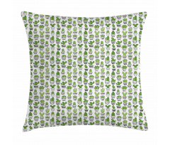 Succulent Houseplants Pillow Cover