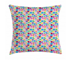 Abstract Mosaic Tile Pillow Cover