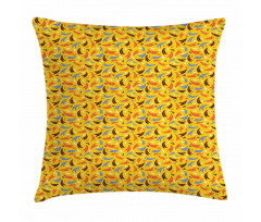 Abstract Tails Doodle Pillow Cover