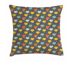 Cartoon Colorful Frogs Pillow Cover