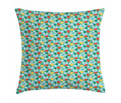 Doodle Fruit Pattern Pillow Cover
