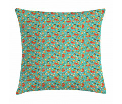 Fox and Hen Bicycle Pillow Cover