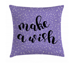 Uplifting Wish Slogan Pillow Cover