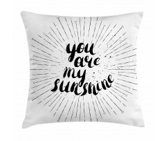 Monochrome Love Slogan Pillow Cover