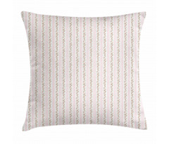 Pastel Flora and Stripes Pillow Cover
