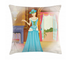 Victorian Royal Woman Pillow Cover