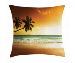Palm Tree Exotic Beach Pillow Cover