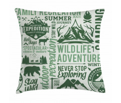 Outdoors Adventure Theme Pillow Cover