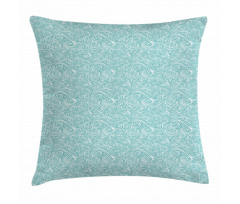 Ocean Waves Curls Pillow Cover