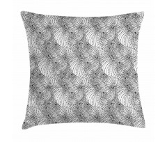 Curvy Hypnotic Lines Dots Pillow Cover