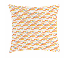 Fish Scales and Waves Pillow Cover