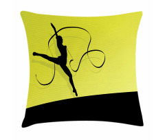 Woman with Ribbon Pillow Cover