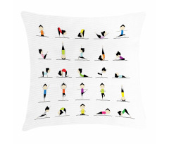 Woman Doing Yoga Pillow Cover