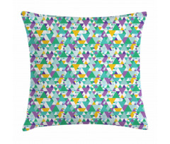 Triangles Mardi Grass Pillow Cover