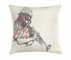 Hand Drawn Player Pillow Cover
