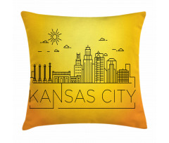 Minimal Linear City Pillow Cover