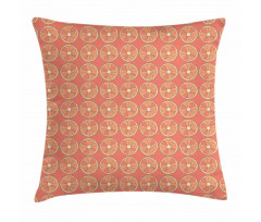 Retro Grapefruit Dot Pillow Cover