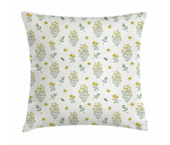 Medical Herbs Flowers Pillow Cover