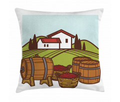 Retro Vineyard Harvest Pillow Cover