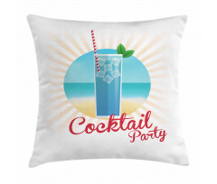 Beach Cocktail Party Pillow Cover