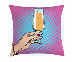 Pop Art Comic Champagne Pillow Cover