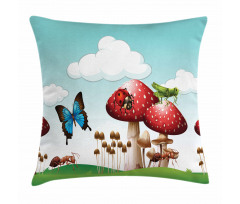 Realistic Wild Habitat Pillow Cover