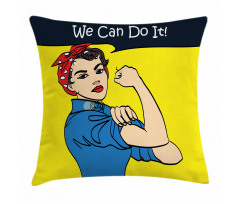 We Can Do It Woman Pillow Cover