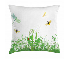 Flourishing Foliage Bees Pillow Cover