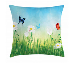 Meadow Daisies Grass Pillow Cover