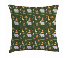 Leopard Elephant Camel Pillow Cover