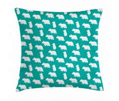 Funny Posing Wild Animal Pillow Cover