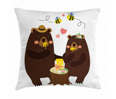 Forest Party Having Fun Pillow Cover