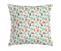 Tree Presents Animals Pillow Cover