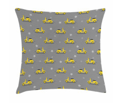 Scooters and Stars Pillow Cover