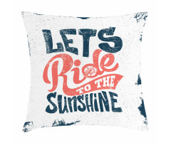 Lets Ride Words Pillow Cover