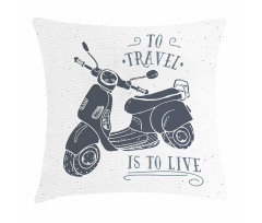 Sketch Scooter Motif Pillow Cover