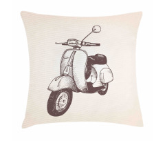 Grunge Retro Bike Pillow Cover