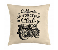 Vintage Chopper Bike Pillow Cover