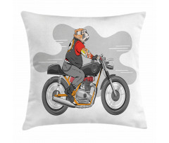 English Bulldog Bike Pillow Cover