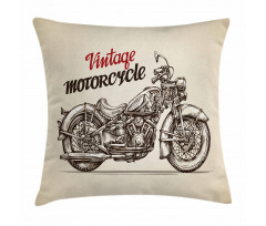 Chopper Style Bike Pillow Cover